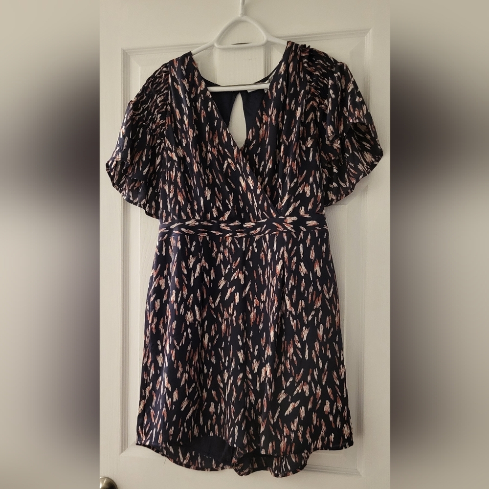 NWT Collective Concepts Navy Printed Romper Size XL